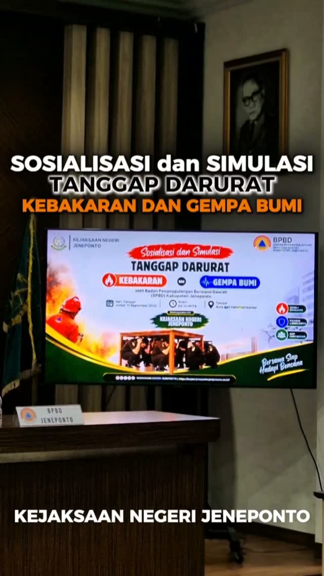 Kejaksaan Negeri Jeneponto Gelar Sosialisasi dan Simulasi Tanggap Darurat Kebakaran dan Gempa Bumi