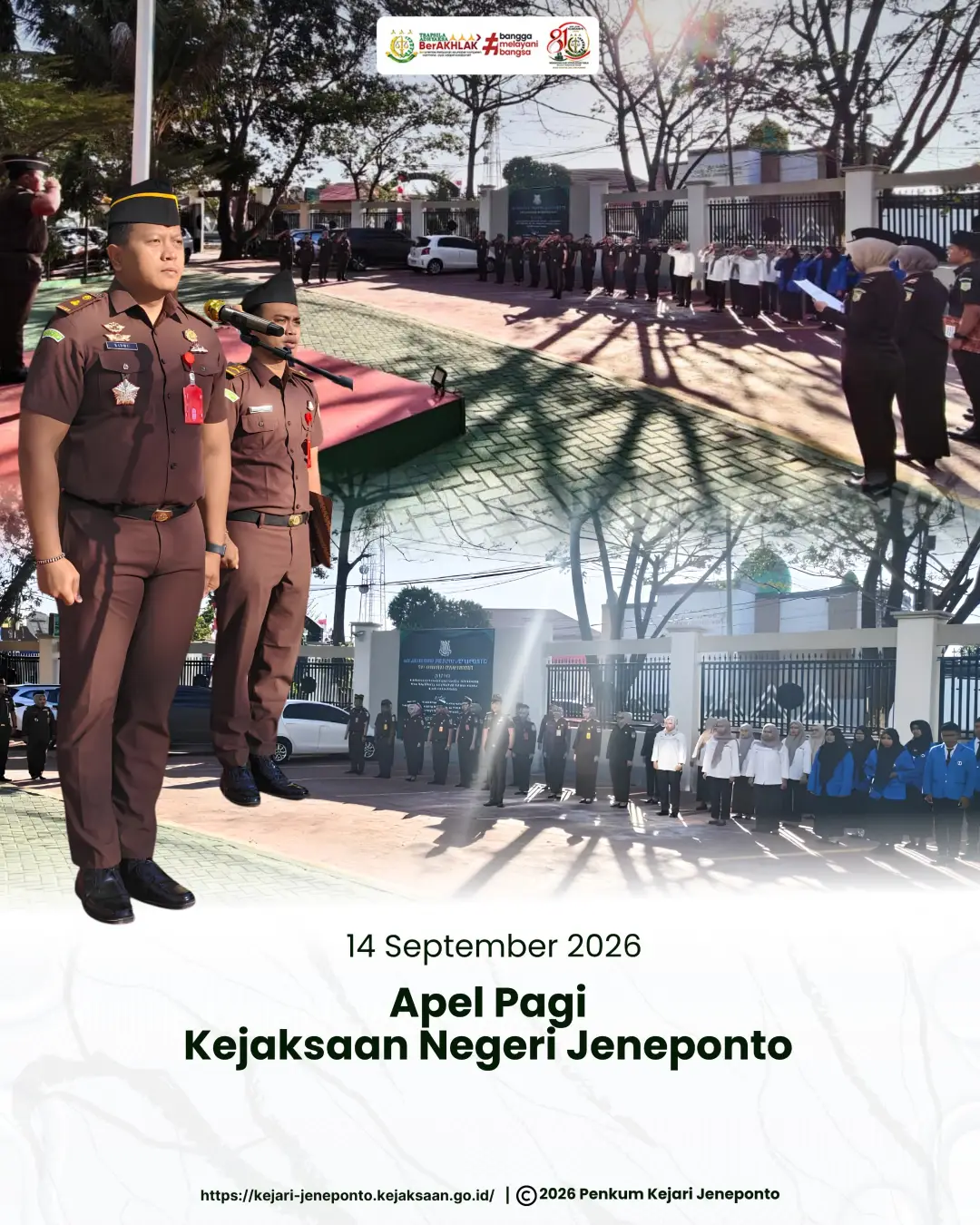 Kejaksaan Negeri Jeneponto Melaksanakan Apel Pagi