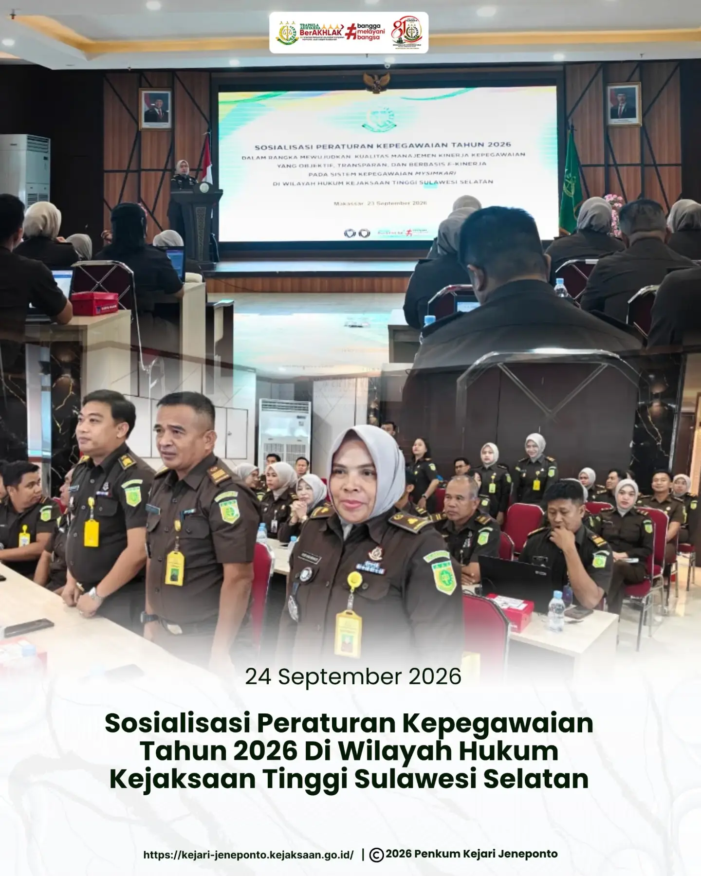 Sosialisasi Peraturan Kepegawaian Tahun 2026 di Wilayah Hukum Kejaksaan Tinggi Sulawesi Selatan