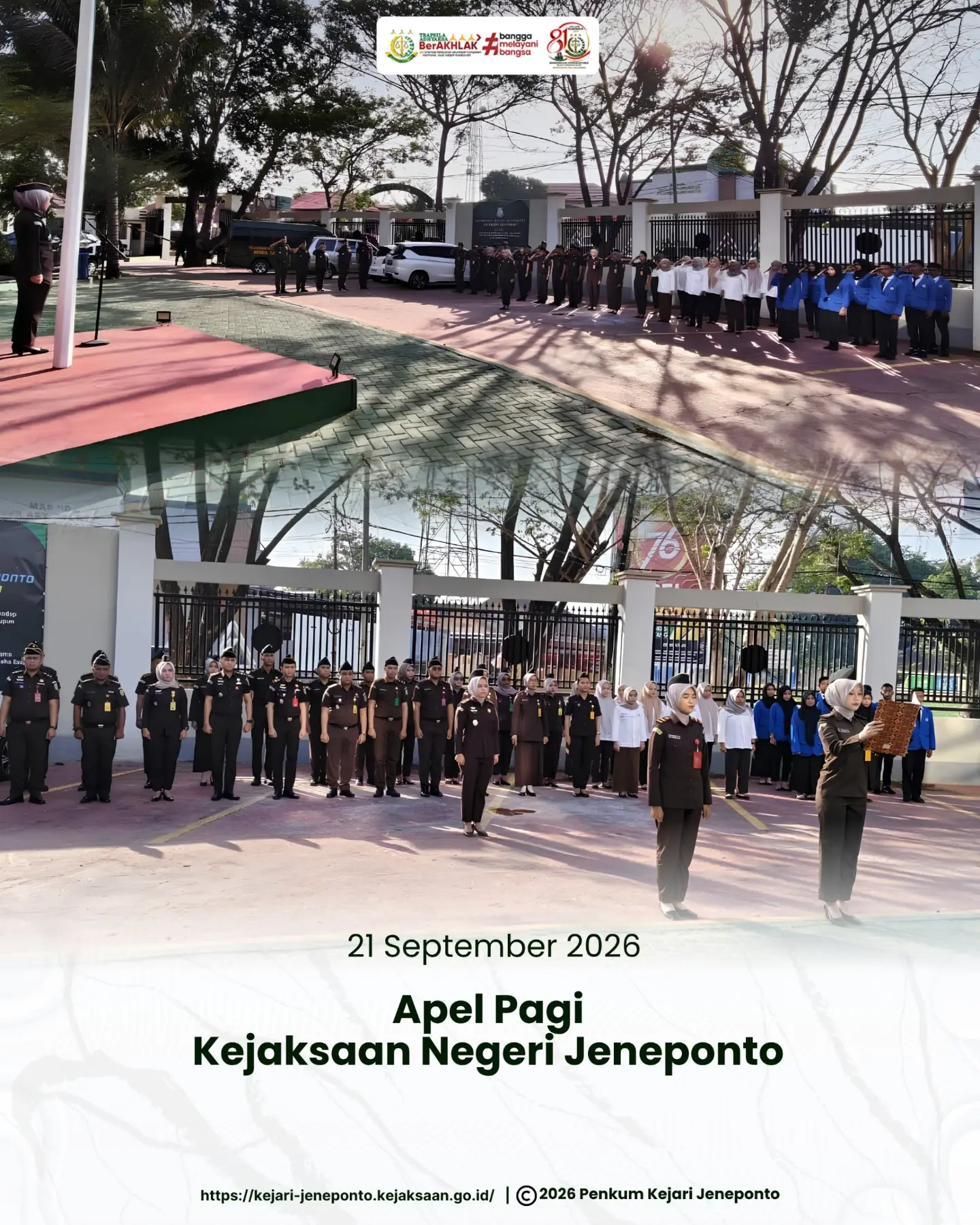 Apel Pagi Kejaksaan Negeri Jeneponto, 21 September 2026