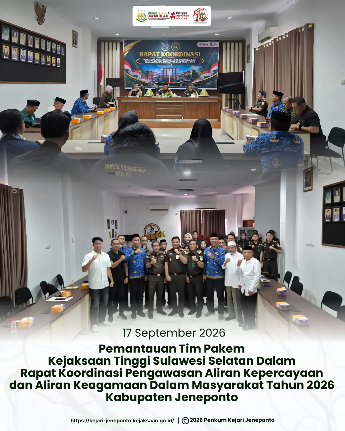 Rapat Koordinasi Pengawasan Aliran Kepercayaan dan Aliran Keagamaan dalam Masyarakat Tahun 2026