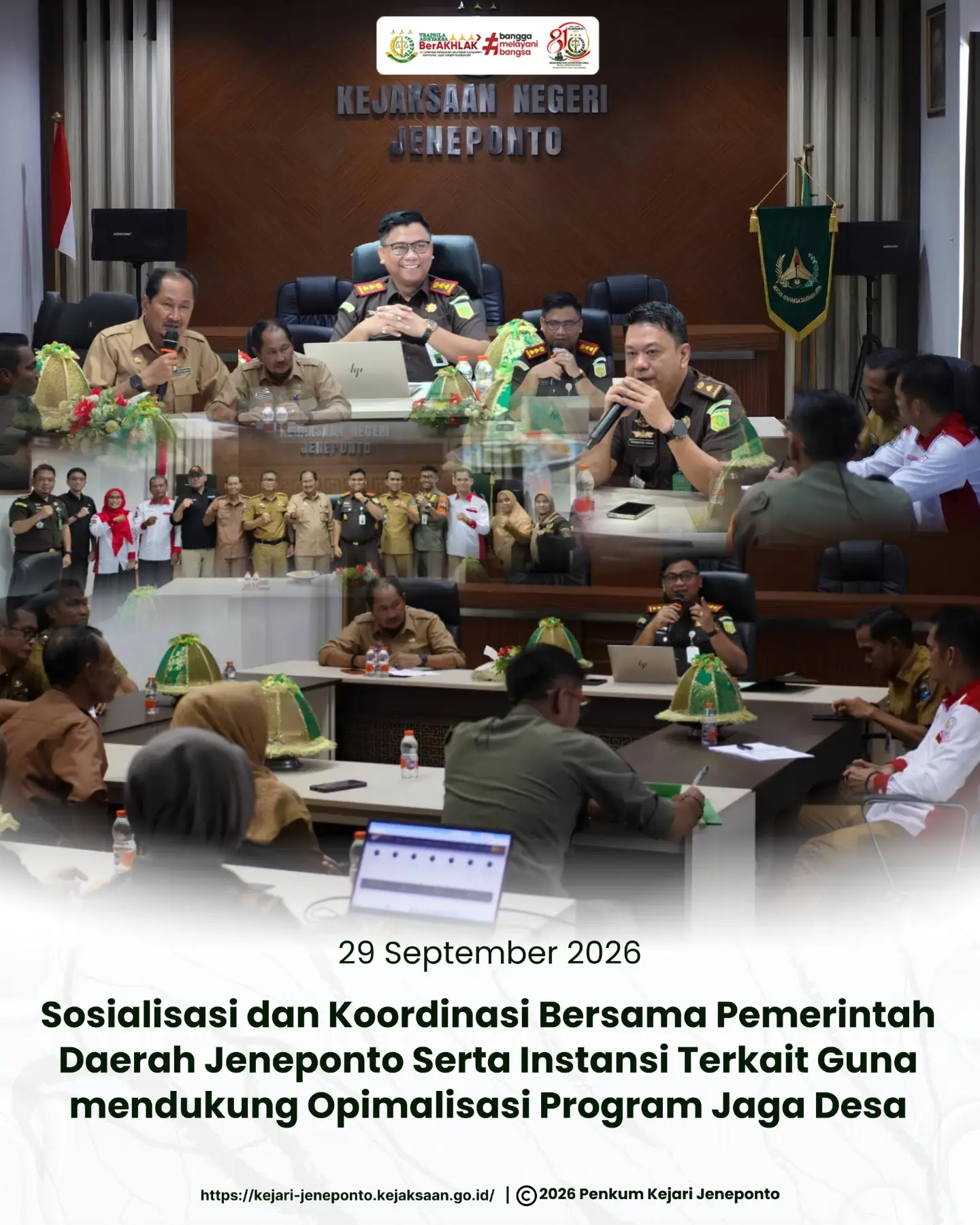 Kejaksaan Negeri Jeneponto Laksanakan Sosialisasi dan Koordinasi Program Jaga Desa