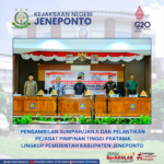 Pengambilan Sumpah/Janji Dan Pelantikan Pejabat Pimpinan Tinggi Pratama Lingkup Pemerintah Kabupaten Jeneponto