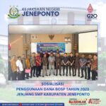 Sosialisasi Penggunaan Dana BOSP Tahun 2023 pada jenjang SMP Kabupaten Jeneponto