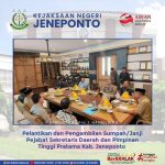 Pelantikan dan Pengambilan Sumpah/Janji Pejabat Sekretaris Daerah, Pejabat Pimpinan Tinggi Pratama dan Pejabat Administrator Kabupaten Jeneponto
