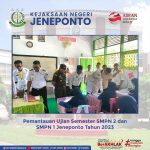 Pemantauan Ujian Semester bertempat di SMPN 2 dan SMPN 1 Jeneponto Tahun 2023