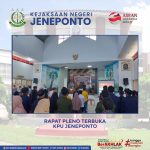 Rapat Pleno Terbuka terkait Rekapitulasi Daftar Pemilih Tetap (DPT) Pemilihan Umun Tahun 2024 Tingkat Kabupaten Jeneponto